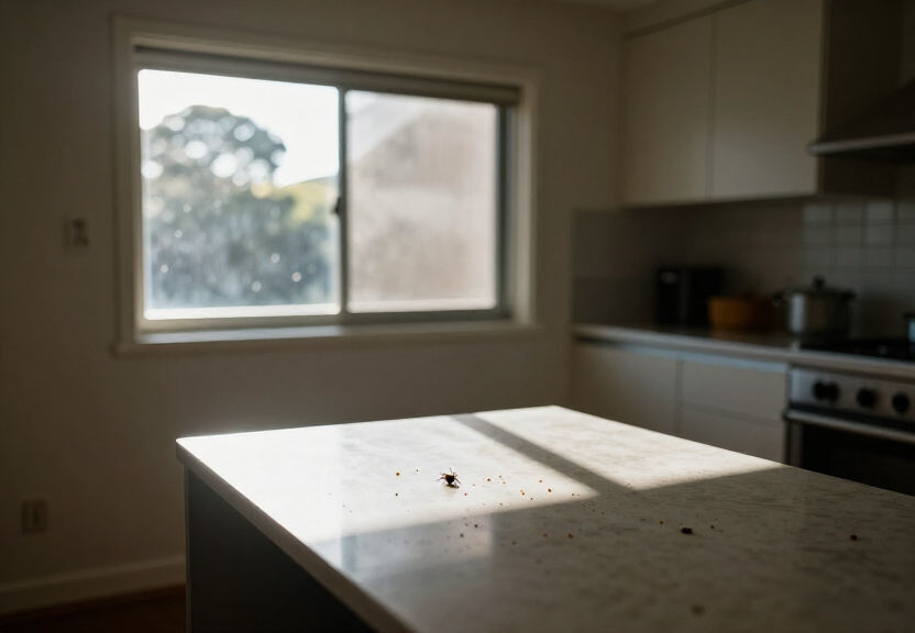 Cockroaches in a Pagewood apartment wall cavity before removal